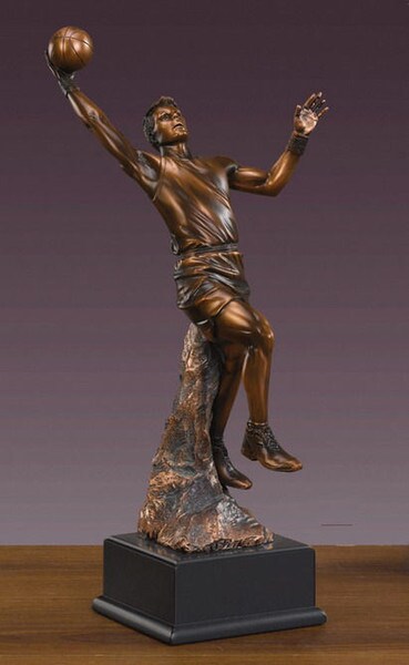 Basketball Player Sculpture Jump Shot Award Trophy Ball Sport Hoops